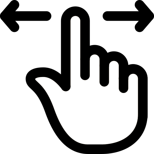 Vieritä kortteja sivusuunnassa.